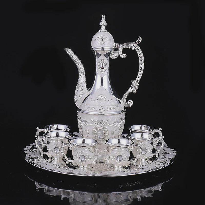 家用酒具套装银色高档白酒杯酒壶装酒仿古中式分酒器过节送礼品,餐饮具,啤酒杯,淘宝优惠券,粉丝福利购,淘宝优惠卷