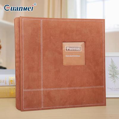 广美厂家布料封面相簿album复古影集大本粘贴式18寸覆膜相册diy