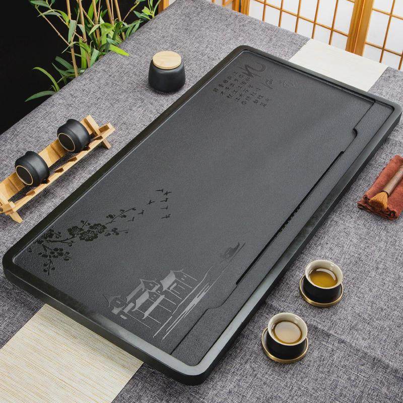 创意乌金石茶盘家用简约茶盘整块商务开业礼品办公干泡茶台,餐饮具,茶盘,淘宝优惠券,粉丝福利购,淘宝优惠卷
