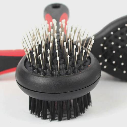 1PC Double Faced Pet Dog Comb Long Hair Brush Plastic Handle