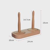 2023新品 毛线编织工具钩针抽拉转动双轴实木绕线轴毛线抽拉转轴