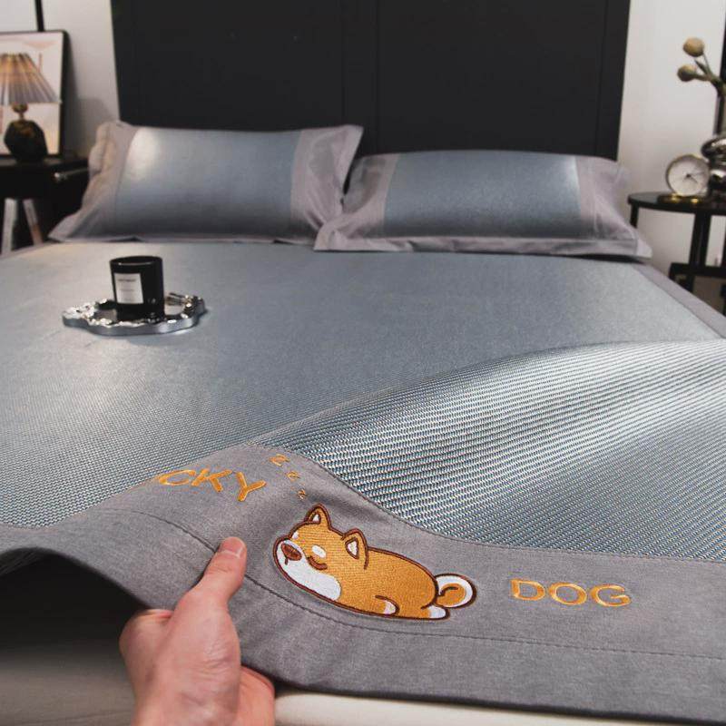 5A碳光冰丝凉席三件套可水机洗折叠夏季席子床笠夏天空调软席,床上用品,凉席/草席/麻席,淘宝优惠券,粉丝福利购,淘宝优惠卷