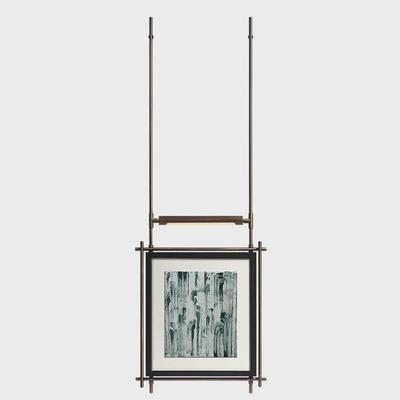 意装置极简墙面壁挂铁艺吊杆挂件玄关背景墙装饰样板房金属杆式画