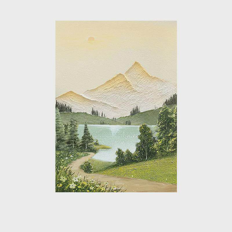 深圳大芬村油画背景客厅沙发装饰画床头挂画轻奢现代简约手绘肌理