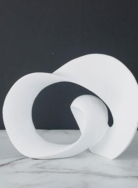 创意北欧厂家直销树脂工艺品波浪摆件客厅电视柜样板间家居装饰品