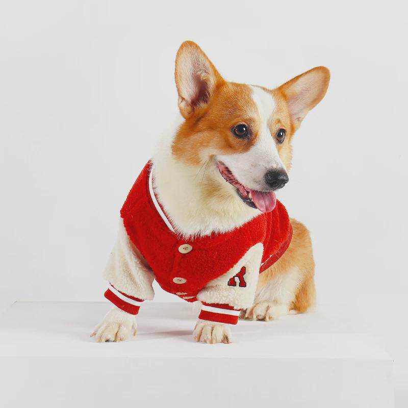 可爱狗狗衣服冬季加绒厚款宠物中小型犬柴犬柯基衣服外套保暖潮牌