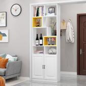 实木生态板小户型玄关柜客厅隔间柜屏风装 饰柜一体双面门厅柜入户