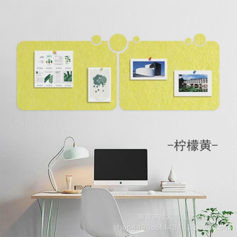 彩色照片客厅毛毡卡通墙贴自粘背胶办公室背景墙贴化纤毛毡留言板
