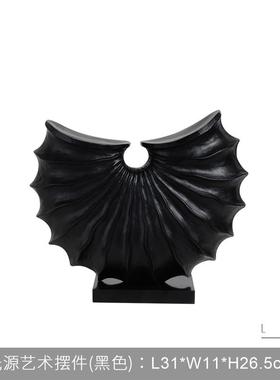 新中式创意艺术样板客厅软装饰品摆件家居房间售楼处玄关几何摆设