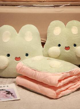 ce2q办公室午睡抱枕被子两用加厚汽车折叠枕头车用靠枕小学生午休