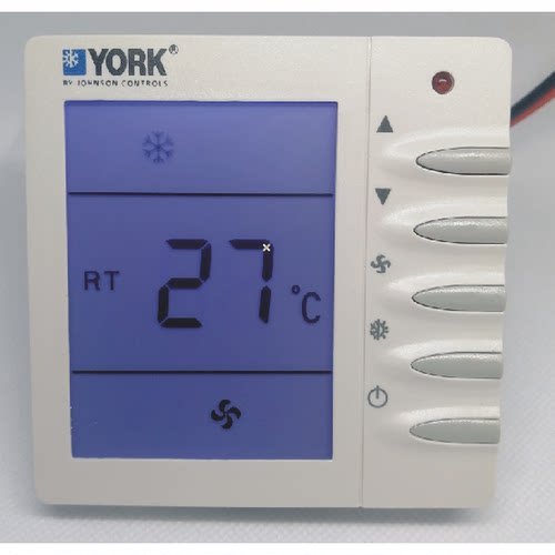 YORK约克水系统中央空调温控器液晶线控三速开关风机盘管面板