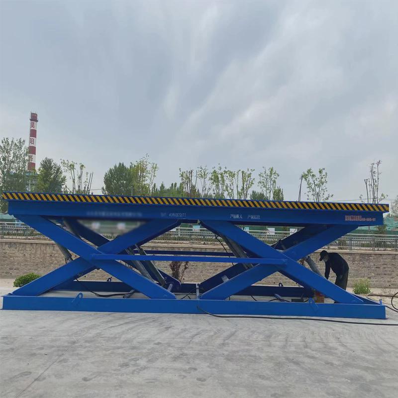 货物剪叉式升降平台电动液压升降机大吨装卸举升机固定式升降机