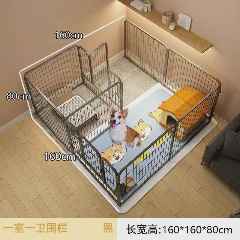 狗围栏宠物栅栏室内一室一厅一卫狗窝厕所一体狗笼子柯基中小型犬