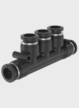 TPM朝日气动快速气管快插接头塑料快插PK4/6/8/10五通外径50只装