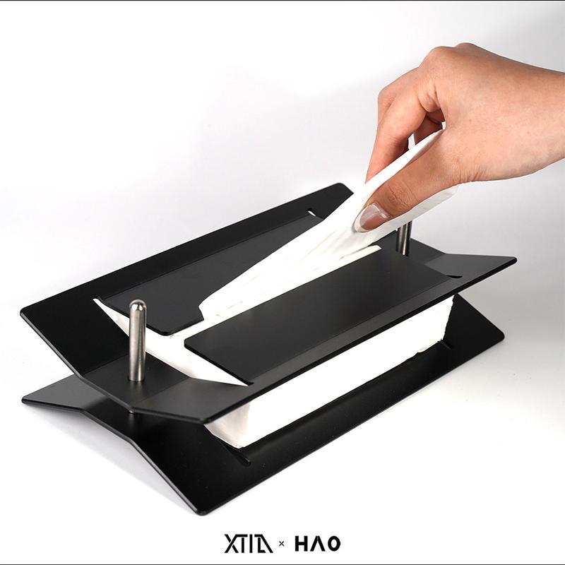 XTIA  铝合金金属创意纸巾架纸巾盒抽纸盒样板房创意礼品