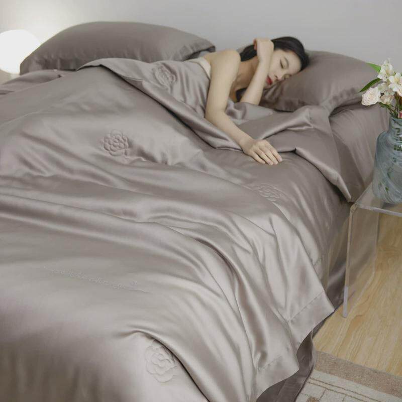 轻奢奥地利兰精裸睡四件套夏季冰丝凉感天丝夏被空调被双人夏凉被