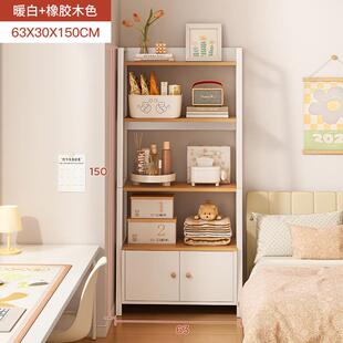 床头置物架落地多层收纳架子靠墙卧室斜梯形床边房间柜子客厅书架