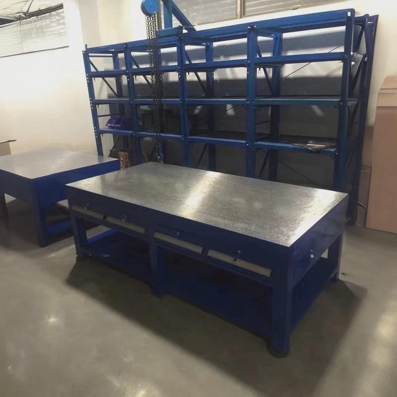 a3钢板厂钳工桌修模台模具工作桌钢板工作台虎钳装配台工作台