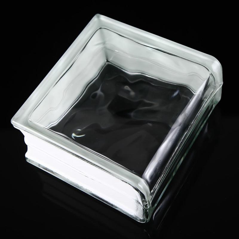 新款透明方形玻璃砖纹收边云雾直角圆弧拐角砖网红客厅卧室隔断墙