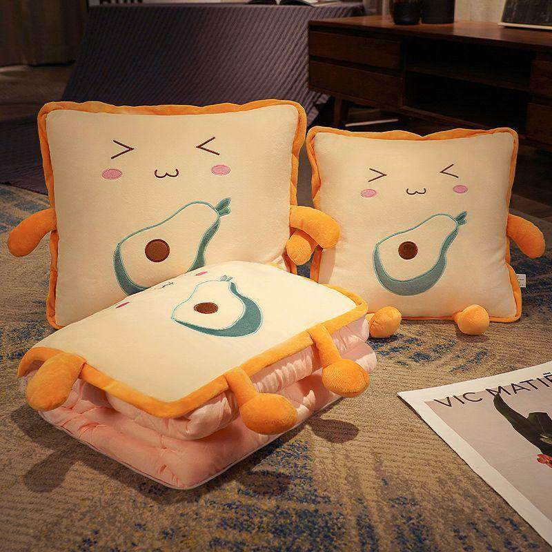 卡通吐司抱枕被子两用二合一午休毯子汽车折叠车用枕头办公室加厚,居家布艺,靠垫/抱枕,淘宝优惠券,粉丝福利购,淘宝优惠卷