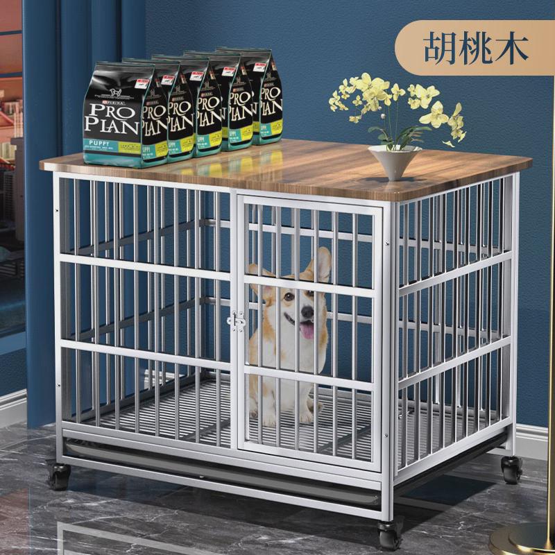 不锈钢狗笼子分离中型犬宠物金毛拉布拉多小型犬带厕所大型犬室内