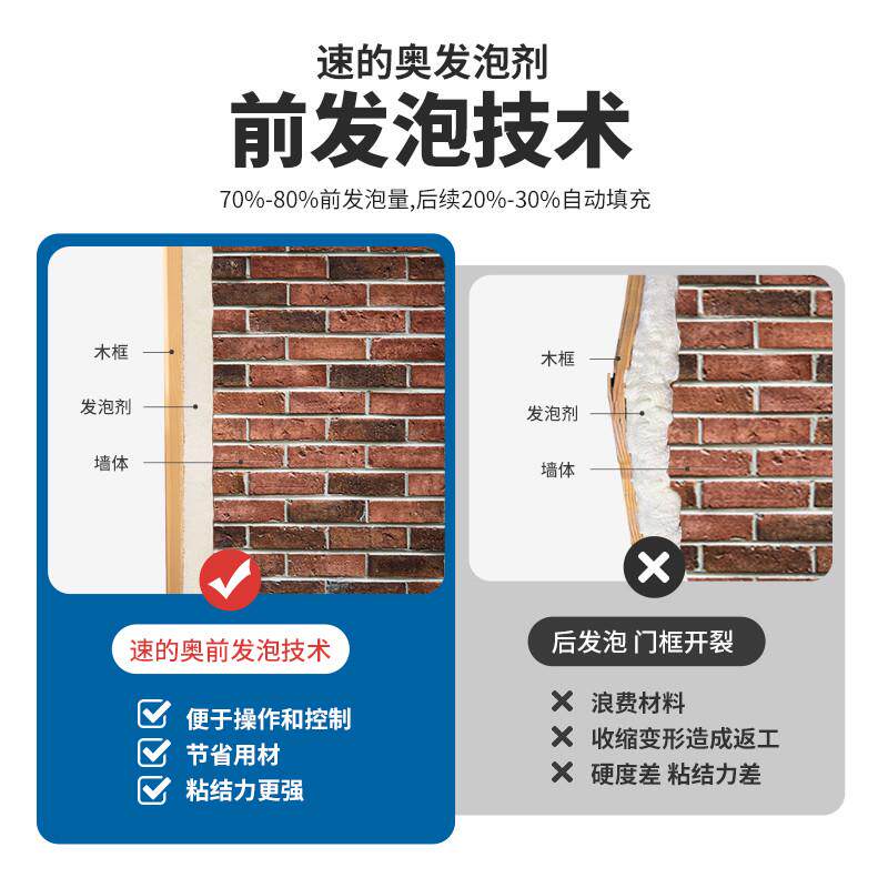 发泡胶填缝剂填充膨胀泡沫胶防水密封保温隔音堵洞发泡剂