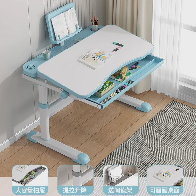 儿童书桌儿童学习桌学生写字桌提拉椅套装升降小孩作业课桌椅新款