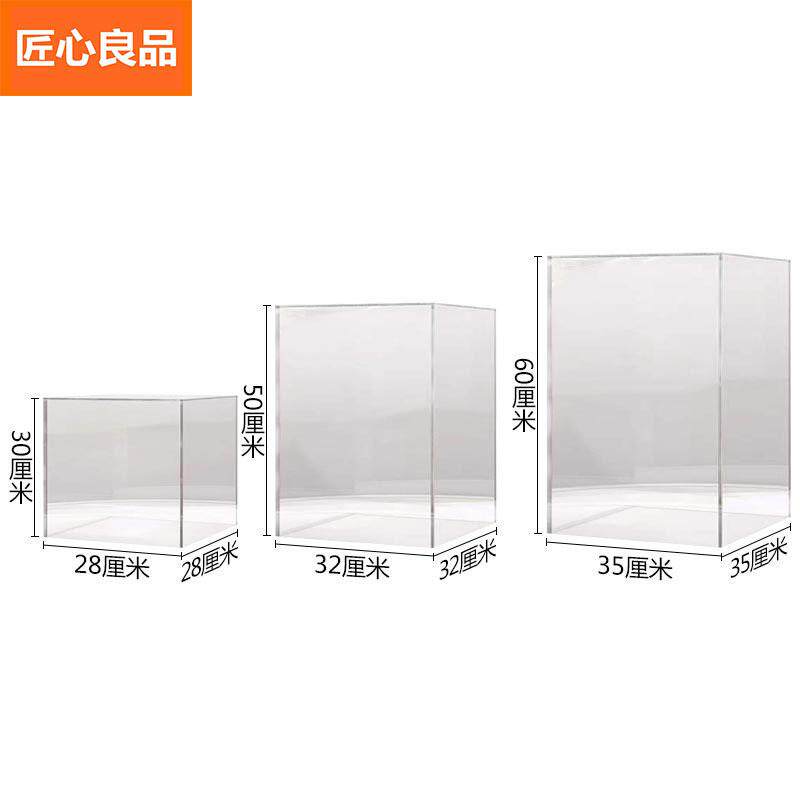 方柱亚克力展示台透明彩色服装店鞋包展示架橱窗装饰陈列柜子道具