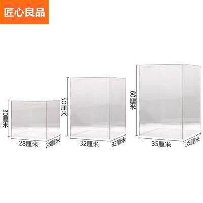 方柱亚克力展示台透明彩色服装店鞋包展示架橱窗装饰陈列柜子道具