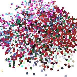 可生物降解材料pla闪粉片六边形闪光片植物膜金葱粉亮片