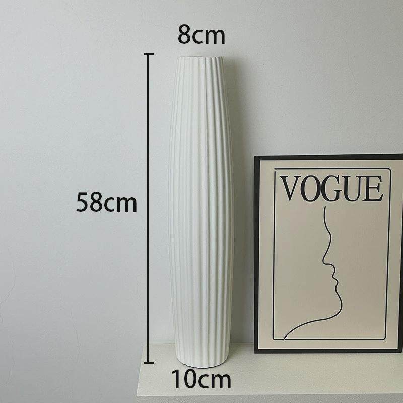 电视柜中古两边落地陶瓷摆件入户玄关插花大号花瓶新屋装饰花器