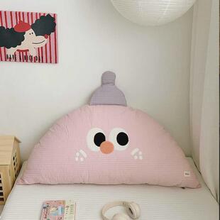 可爱有趣床上靠枕榻榻米防撞软包纯棉床头靠垫沙发抱枕宿舍床护腰