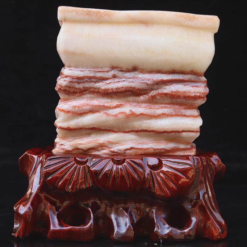 14*16*5cm1677g摆件五花肉天然石材猪肉石奇石装饰高档工艺品石雕