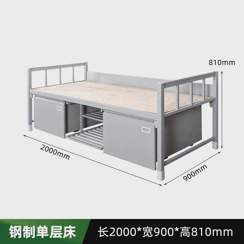 制式营具单层床14款上下铺铁架床学校干部内务双层高低铁艺公寓床