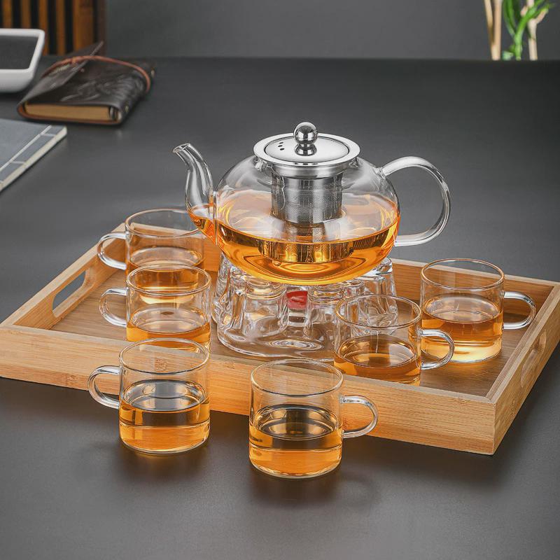 耐高温玻璃钢漏泡茶壶煮茶壶茶具套装加厚高硼硅玻璃功夫茶壶茶杯