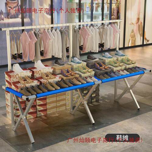 热销地摊架子摆货架夜市移动摊位地推服装货架便携折叠摆摊小桌子