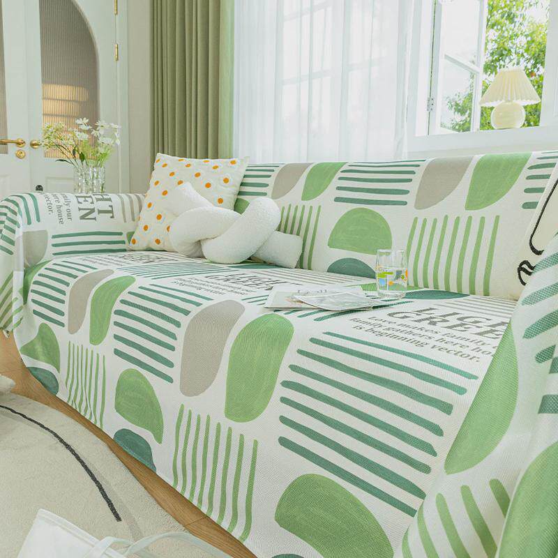 夏季薄款沙发套罩新款2024冰丝凉席垫子夏天防灰尘全包式沙发盖布