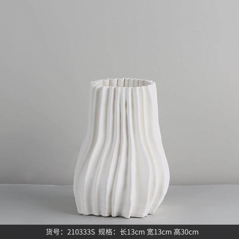 博摆样家居简约设计师3d打印陶瓷花瓶西板房家居软装饰品花器