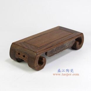 雕刻鸡翅木底座花瓶摆件底托实木景德镇家居收藏品木架直销