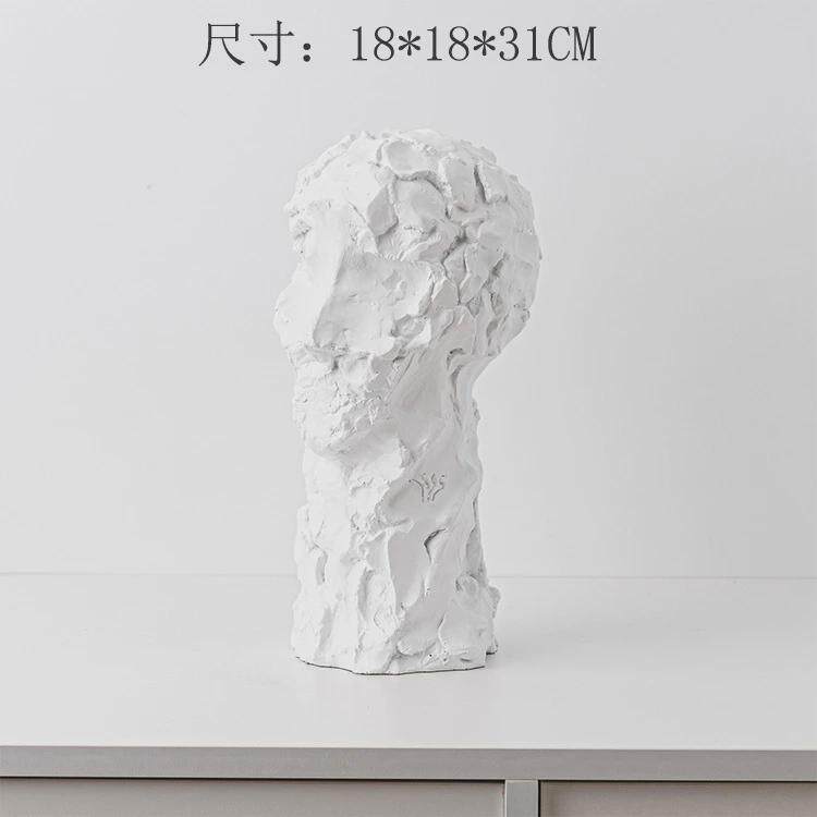北欧现代抽象人头雕塑摆件欧式美式软装样板间售楼部家居饰品搭配