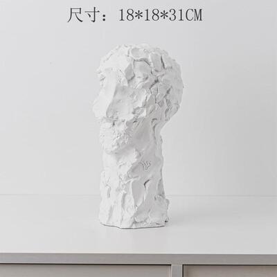 北欧现代抽象人头雕塑摆件欧式美式软装样板间售楼部家居饰品搭配