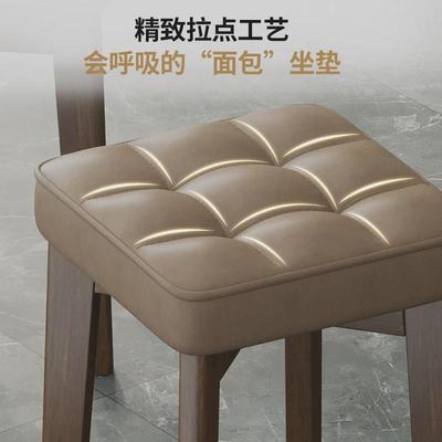 网红小凳子家用软包木凳现代简约可板凳实木叠放矮方凳卧室梳妆凳