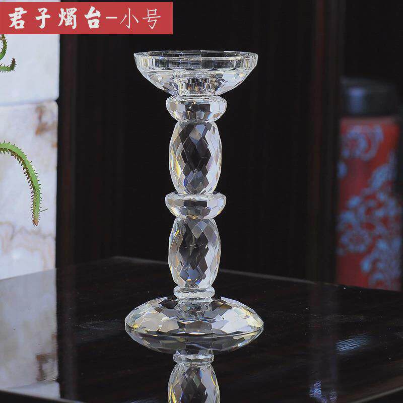 欧式水晶玻璃蜡烛台烛光晚餐婚庆婚礼烛台道具餐桌装饰烛台摆件