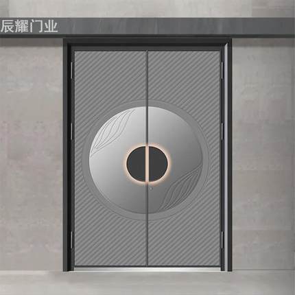 进户门别墅大门双开门农村家用自建房对开门入户铸铝门铜门子母门
