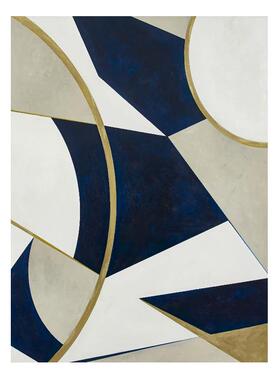 vhm7无框画落抽象色块装饰画样板间大幅感挂画客厅背景后现代