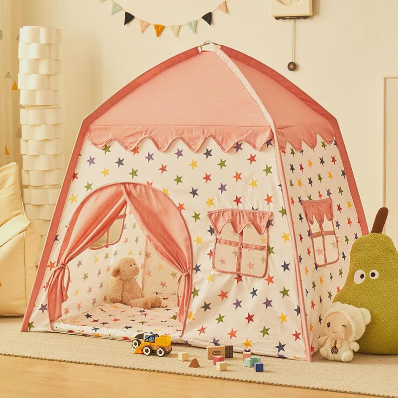 帐篷室内儿童小帐篷睡觉公主户外折叠床上帐篷女孩男生游戏房屋