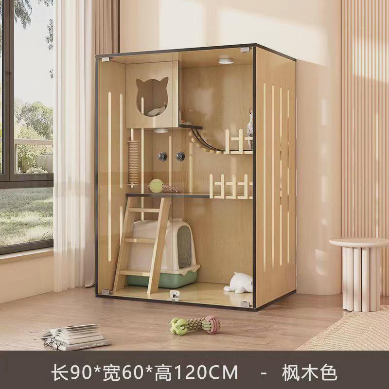 猫别墅家用猫笼室内柜子猫舍猫窝猫猫屋豪华猫房子猫咪窝木质笼子
