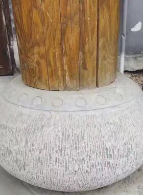 石雕柱墩仿古青石做旧石柱墩古建专用石头墩子柱基石柱顶石