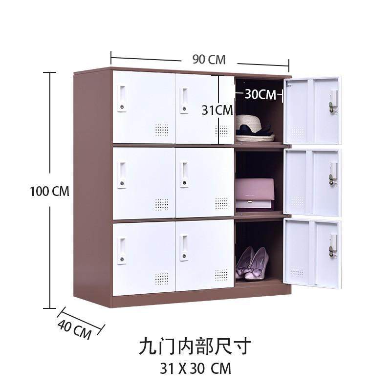 彩色小柜子员工储物柜浴室存包柜学生柜矮柜鞋柜阳台柜铁皮更衣柜