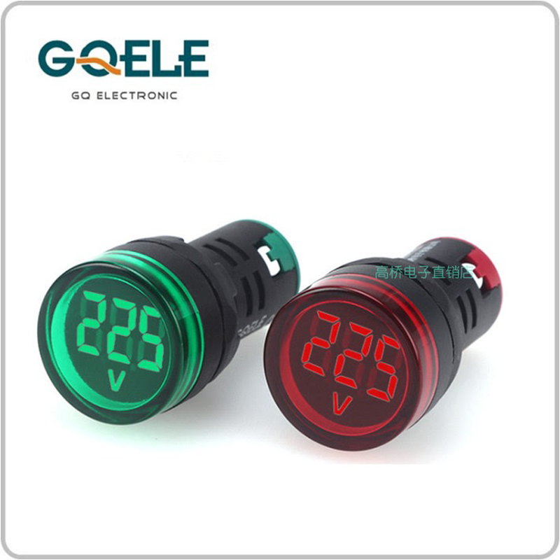 高桥电压显示AD116-22DSV指示灯LED电源信号灯红色 黄色 绿色22mm